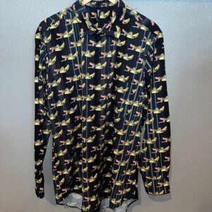 ADAM SELMAN Rare 2018 Runway "Girl Riding an Inflatable Banana" Shirt Unisex